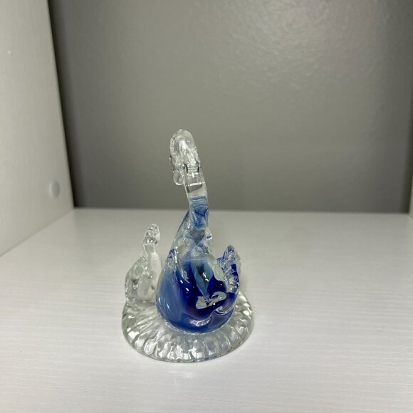 GLASS SWAN WITH BABIES - Picture 2 of 4